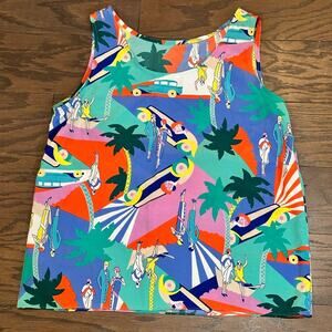 Malia Vintage 70’s Retro Hawaiian Resort Style Tank Size Medium